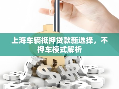 上海車輛抵押貸款新選擇，不押車模式解析